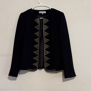 Kasper Black Women's Blazer with Gold Studs
